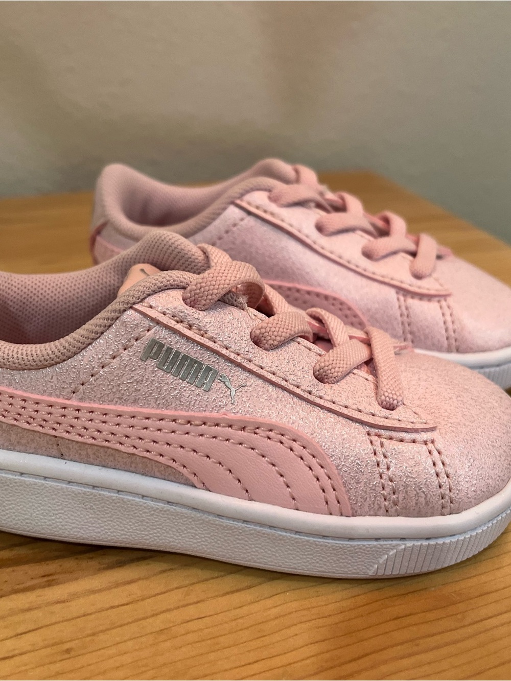 Puma Kids Pink Glitter Low-Top Sneakers